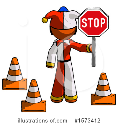 Royalty-Free (RF) Orange Design Mascot Clipart Illustration by Leo Blanchette - Stock Sample #1573412