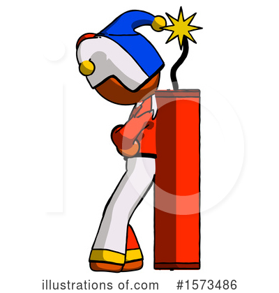 Royalty-Free (RF) Orange Design Mascot Clipart Illustration by Leo Blanchette - Stock Sample #1573486