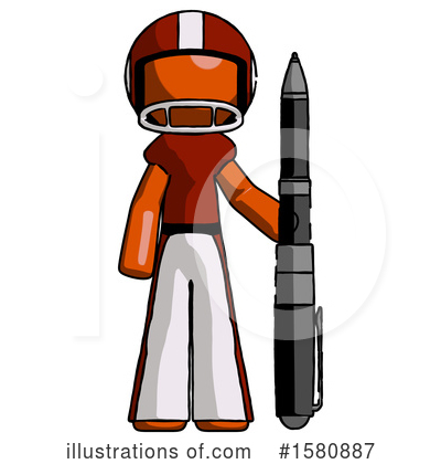 Royalty-Free (RF) Orange Design Mascot Clipart Illustration by Leo Blanchette - Stock Sample #1580887