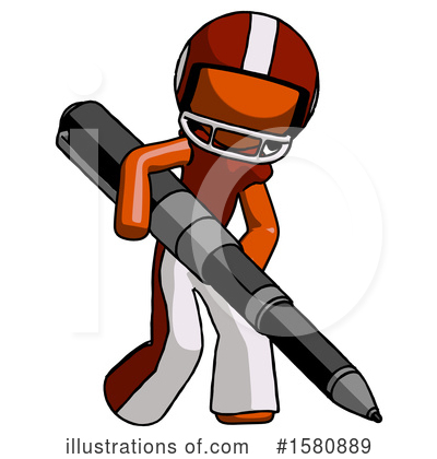 Royalty-Free (RF) Orange Design Mascot Clipart Illustration by Leo Blanchette - Stock Sample #1580889