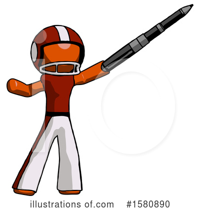 Royalty-Free (RF) Orange Design Mascot Clipart Illustration by Leo Blanchette - Stock Sample #1580890