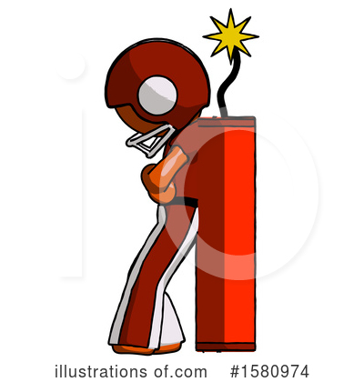 Royalty-Free (RF) Orange Design Mascot Clipart Illustration by Leo Blanchette - Stock Sample #1580974