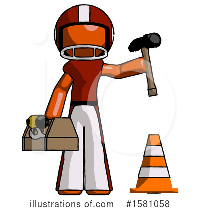 Royalty-Free (RF) Orange Design Mascot Clipart Illustration by Leo Blanchette - Stock Sample #1581058