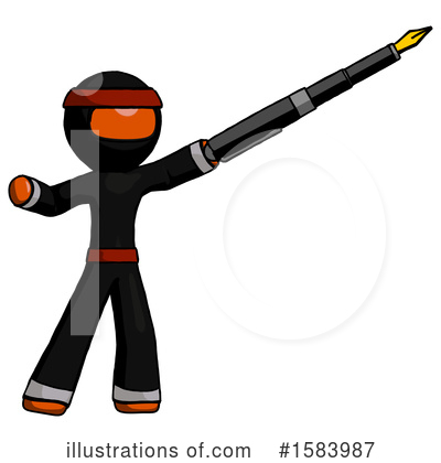 Royalty-Free (RF) Orange Design Mascot Clipart Illustration by Leo Blanchette - Stock Sample #1583987