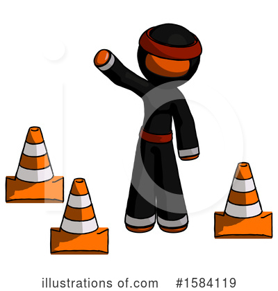 Royalty-Free (RF) Orange Design Mascot Clipart Illustration by Leo Blanchette - Stock Sample #1584119