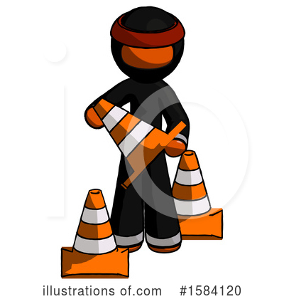 Royalty-Free (RF) Orange Design Mascot Clipart Illustration by Leo Blanchette - Stock Sample #1584120