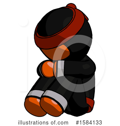 Royalty-Free (RF) Orange Design Mascot Clipart Illustration by Leo Blanchette - Stock Sample #1584133