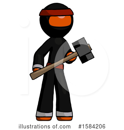 Royalty-Free (RF) Orange Design Mascot Clipart Illustration by Leo Blanchette - Stock Sample #1584206
