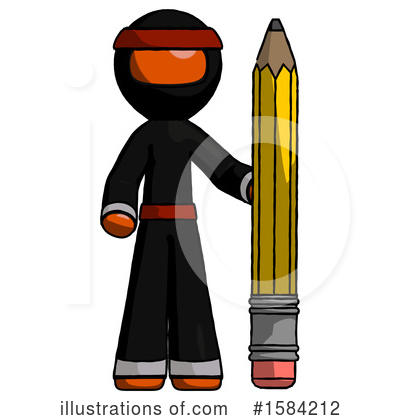 Royalty-Free (RF) Orange Design Mascot Clipart Illustration by Leo Blanchette - Stock Sample #1584212