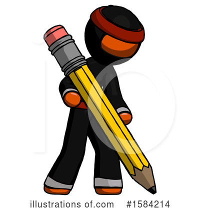 Royalty-Free (RF) Orange Design Mascot Clipart Illustration by Leo Blanchette - Stock Sample #1584214
