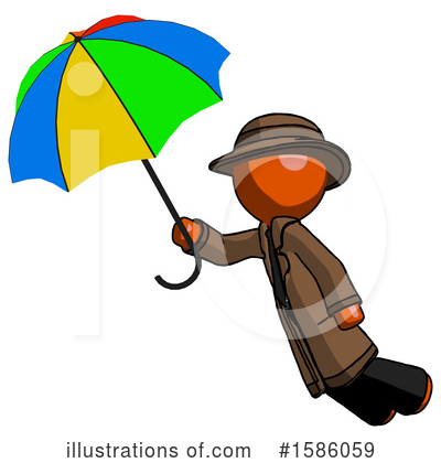 Royalty-Free (RF) Orange Design Mascot Clipart Illustration by Leo Blanchette - Stock Sample #1586059