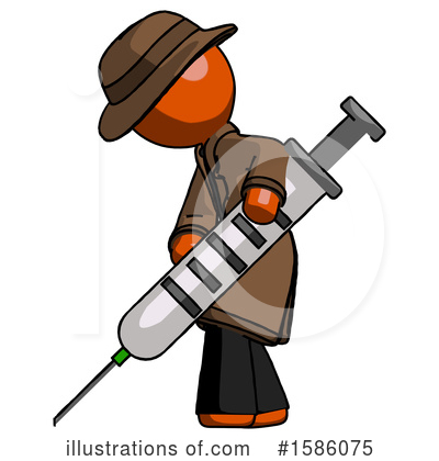 Royalty-Free (RF) Orange Design Mascot Clipart Illustration by Leo Blanchette - Stock Sample #1586075