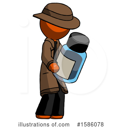 Royalty-Free (RF) Orange Design Mascot Clipart Illustration by Leo Blanchette - Stock Sample #1586078