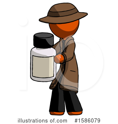 Royalty-Free (RF) Orange Design Mascot Clipart Illustration by Leo Blanchette - Stock Sample #1586079