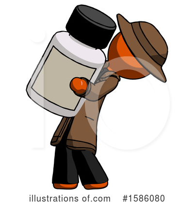 Royalty-Free (RF) Orange Design Mascot Clipart Illustration by Leo Blanchette - Stock Sample #1586080