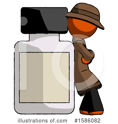 Royalty-Free (RF) Orange Design Mascot Clipart Illustration by Leo Blanchette - Stock Sample #1586082