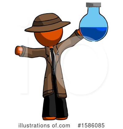 Royalty-Free (RF) Orange Design Mascot Clipart Illustration by Leo Blanchette - Stock Sample #1586085