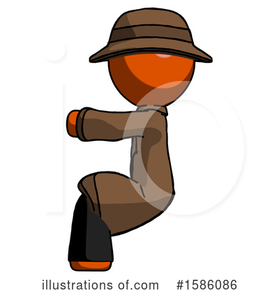 Royalty-Free (RF) Orange Design Mascot Clipart Illustration by Leo Blanchette - Stock Sample #1586086