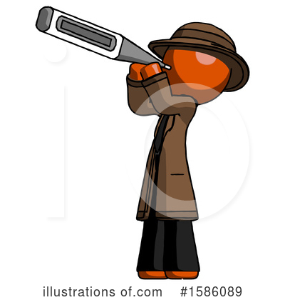 Royalty-Free (RF) Orange Design Mascot Clipart Illustration by Leo Blanchette - Stock Sample #1586089
