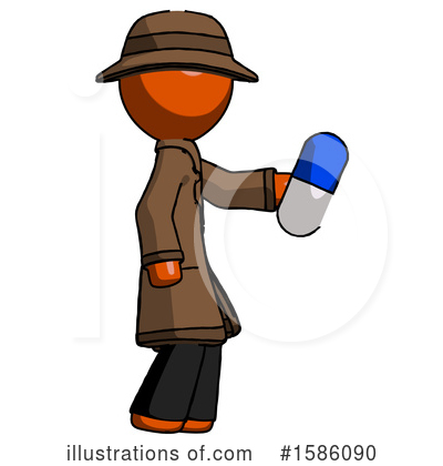 Royalty-Free (RF) Orange Design Mascot Clipart Illustration by Leo Blanchette - Stock Sample #1586090