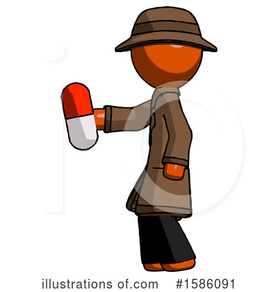 Royalty-Free (RF) Orange Design Mascot Clipart Illustration by Leo Blanchette - Stock Sample #1586091