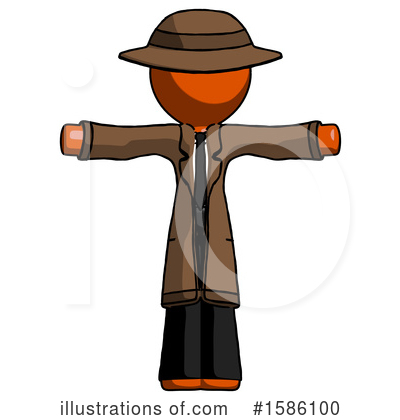 Royalty-Free (RF) Orange Design Mascot Clipart Illustration by Leo Blanchette - Stock Sample #1586100