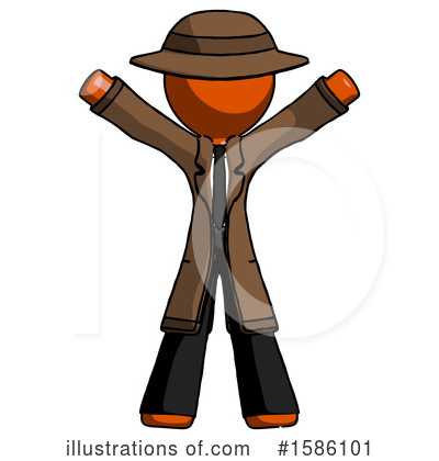 Royalty-Free (RF) Orange Design Mascot Clipart Illustration by Leo Blanchette - Stock Sample #1586101