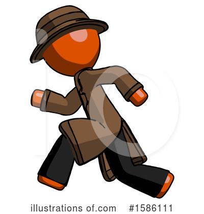 Royalty-Free (RF) Orange Design Mascot Clipart Illustration by Leo Blanchette - Stock Sample #1586111