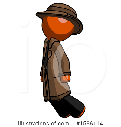 Royalty-Free (RF) Orange Design Mascot Clipart Illustration by Leo Blanchette - Stock Sample #1586114