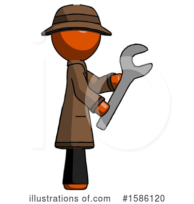 Royalty-Free (RF) Orange Design Mascot Clipart Illustration by Leo Blanchette - Stock Sample #1586120