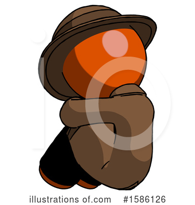 Royalty-Free (RF) Orange Design Mascot Clipart Illustration by Leo Blanchette - Stock Sample #1586126