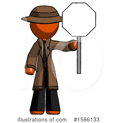 Royalty-Free (RF) Orange Design Mascot Clipart Illustration by Leo Blanchette - Stock Sample #1586133