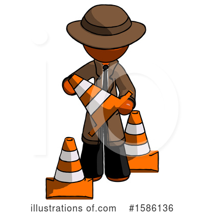 Royalty-Free (RF) Orange Design Mascot Clipart Illustration by Leo Blanchette - Stock Sample #1586136