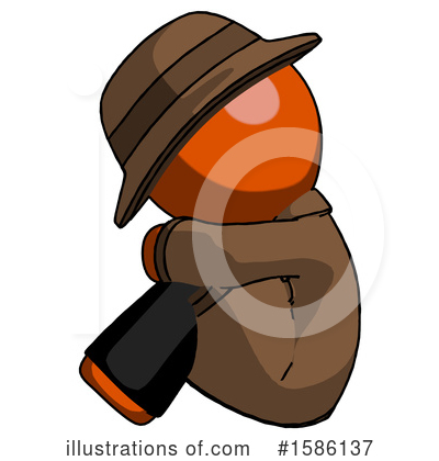 Royalty-Free (RF) Orange Design Mascot Clipart Illustration by Leo Blanchette - Stock Sample #1586137