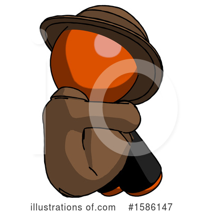 Royalty-Free (RF) Orange Design Mascot Clipart Illustration by Leo Blanchette - Stock Sample #1586147