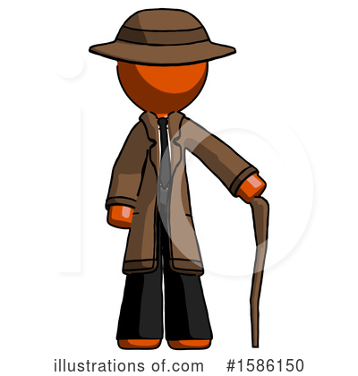 Royalty-Free (RF) Orange Design Mascot Clipart Illustration by Leo Blanchette - Stock Sample #1586150