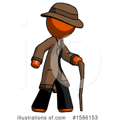 Royalty-Free (RF) Orange Design Mascot Clipart Illustration by Leo Blanchette - Stock Sample #1586153