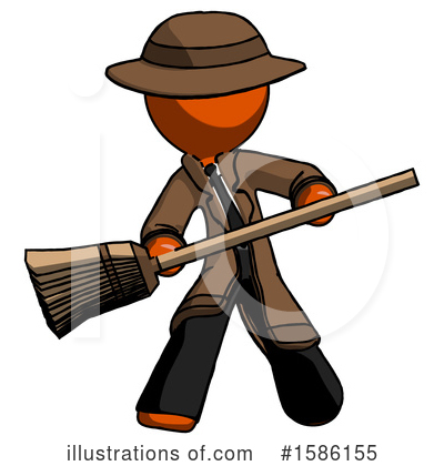 Royalty-Free (RF) Orange Design Mascot Clipart Illustration by Leo Blanchette - Stock Sample #1586155