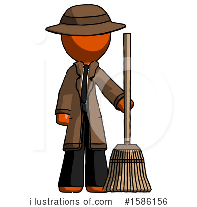 Royalty-Free (RF) Orange Design Mascot Clipart Illustration by Leo Blanchette - Stock Sample #1586156