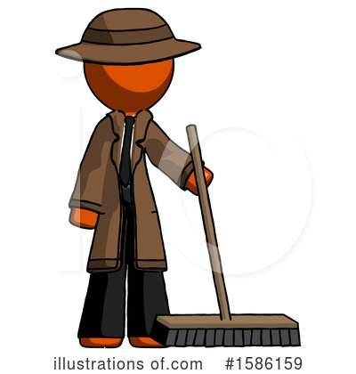 Royalty-Free (RF) Orange Design Mascot Clipart Illustration by Leo Blanchette - Stock Sample #1586159