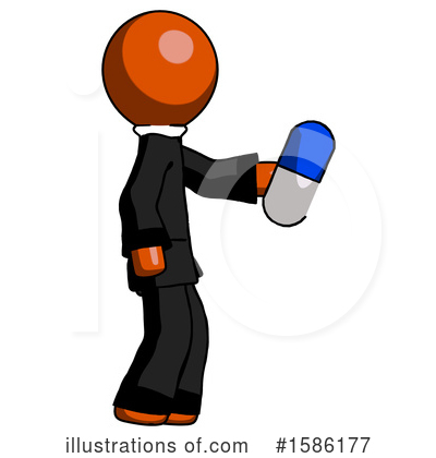 Royalty-Free (RF) Orange Design Mascot Clipart Illustration by Leo Blanchette - Stock Sample #1586177