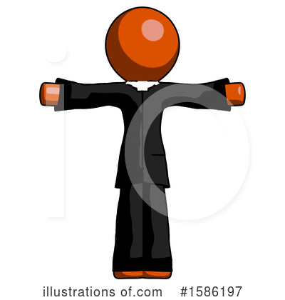 Royalty-Free (RF) Orange Design Mascot Clipart Illustration by Leo Blanchette - Stock Sample #1586197
