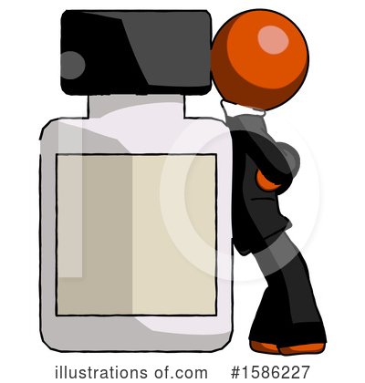 Royalty-Free (RF) Orange Design Mascot Clipart Illustration by Leo Blanchette - Stock Sample #1586227