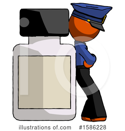 Royalty-Free (RF) Orange Design Mascot Clipart Illustration by Leo Blanchette - Stock Sample #1586228