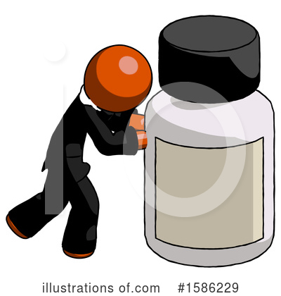 Royalty-Free (RF) Orange Design Mascot Clipart Illustration by Leo Blanchette - Stock Sample #1586229