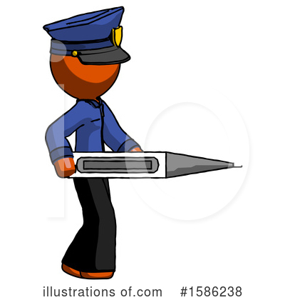 Royalty-Free (RF) Orange Design Mascot Clipart Illustration by Leo Blanchette - Stock Sample #1586238