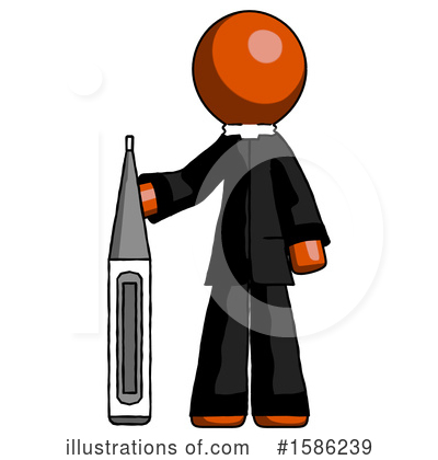 Royalty-Free (RF) Orange Design Mascot Clipart Illustration by Leo Blanchette - Stock Sample #1586239