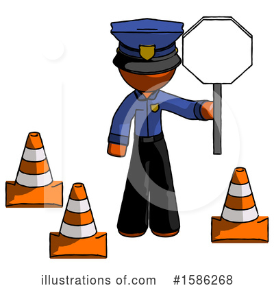Royalty-Free (RF) Orange Design Mascot Clipart Illustration by Leo Blanchette - Stock Sample #1586268