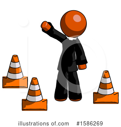 Royalty-Free (RF) Orange Design Mascot Clipart Illustration by Leo Blanchette - Stock Sample #1586269