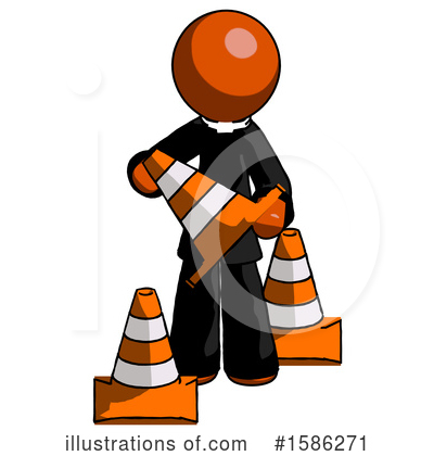 Royalty-Free (RF) Orange Design Mascot Clipart Illustration by Leo Blanchette - Stock Sample #1586271